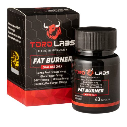 אריזת תוסף תזונה לשריפת שומן של חברת Toro Labs מתוצרת גרמניה